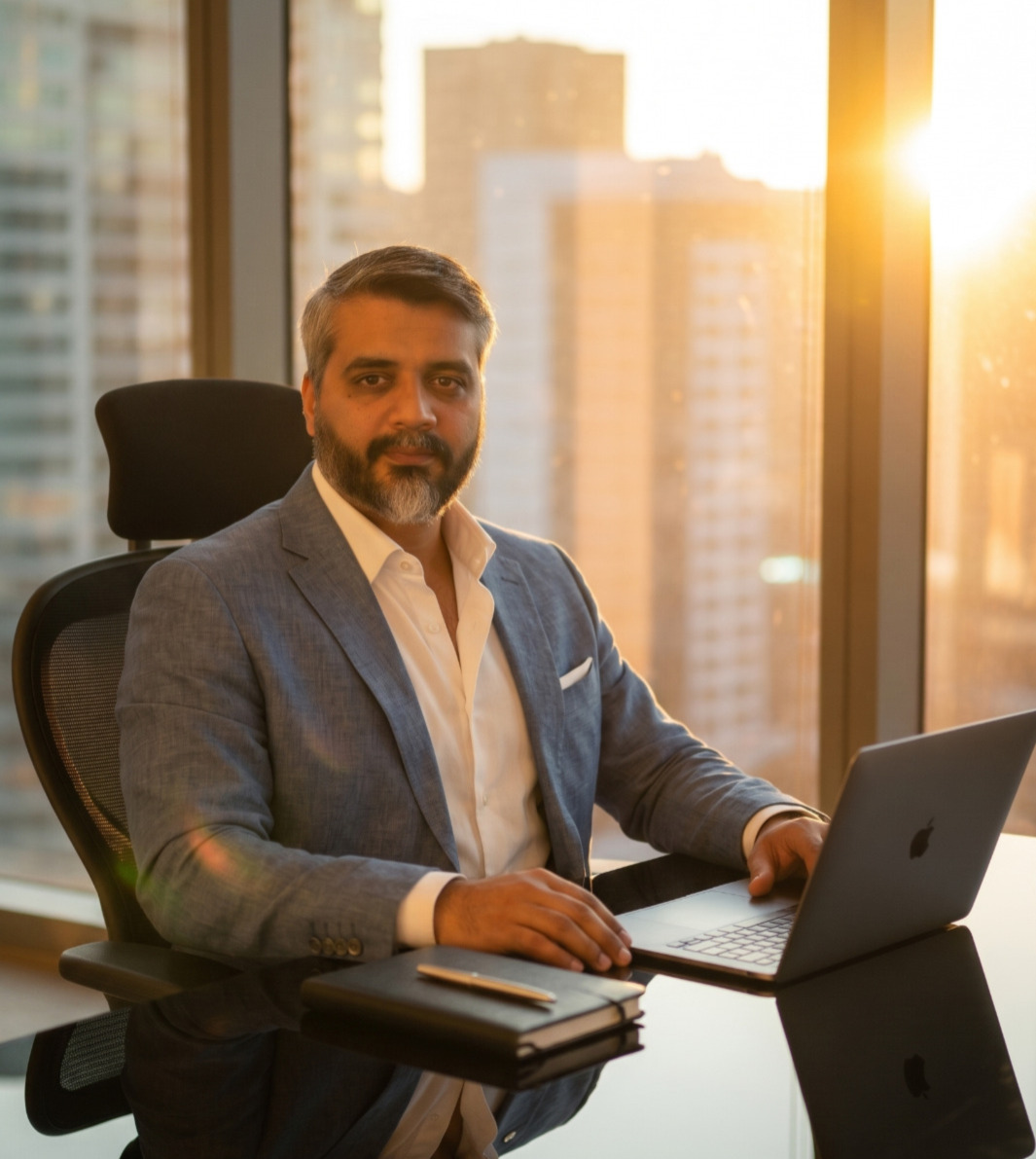 Magno Silva — CEO da Zenithus Tech, em seu escritório